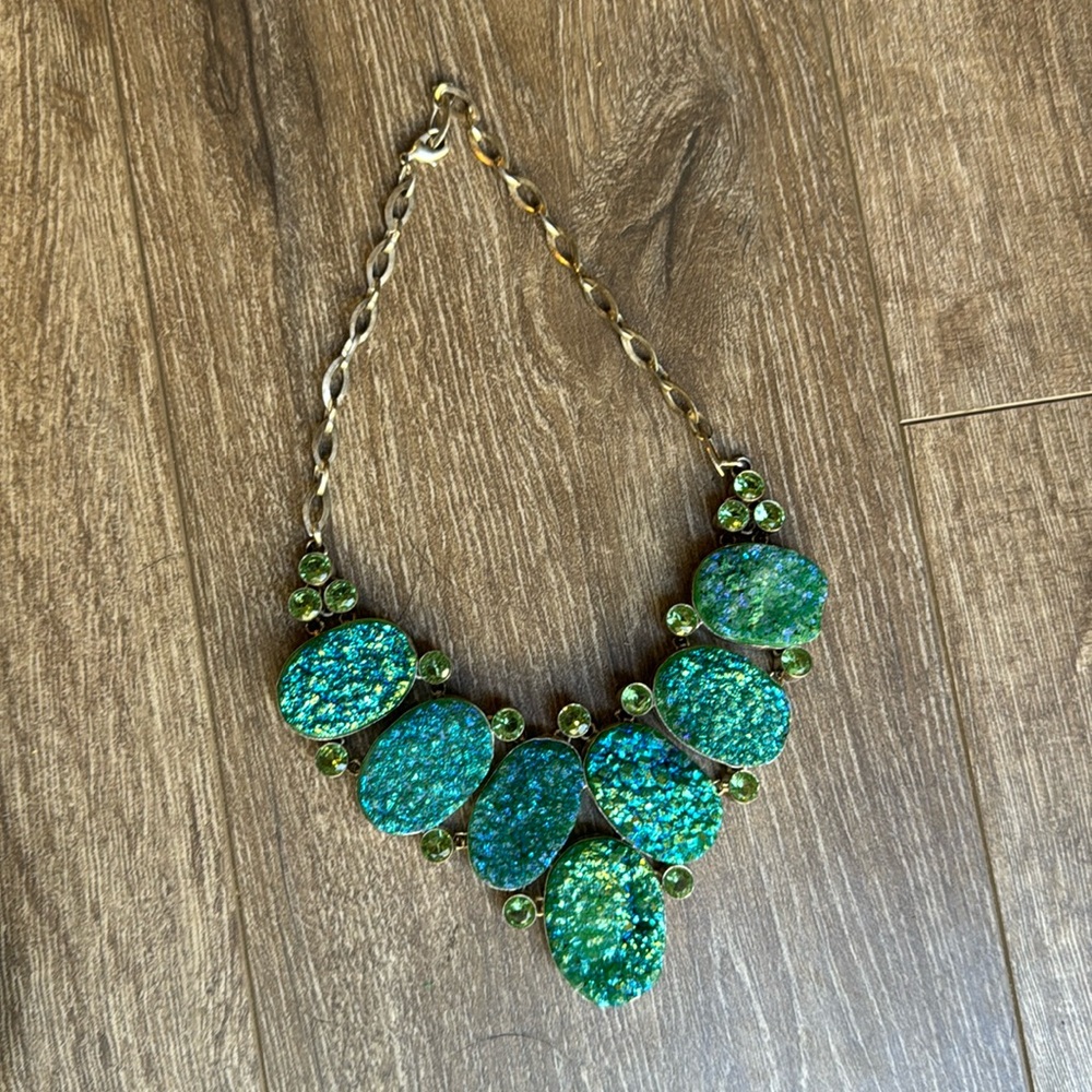 Green Blue Costume Jewelry Necklace